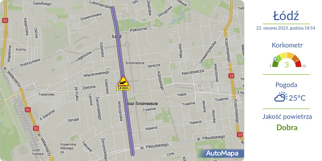AutoMapa's tweet image. #ŁÓDŹ
Aktualna #MAPA korków przekraczających 10 minut

⚠️ #Korkometr: 3/12
🕖 Godzina: 19:00

#Traffic #AutoMapaAlert #Korek #Utrudnienia #KorkometrŁÓDŹ