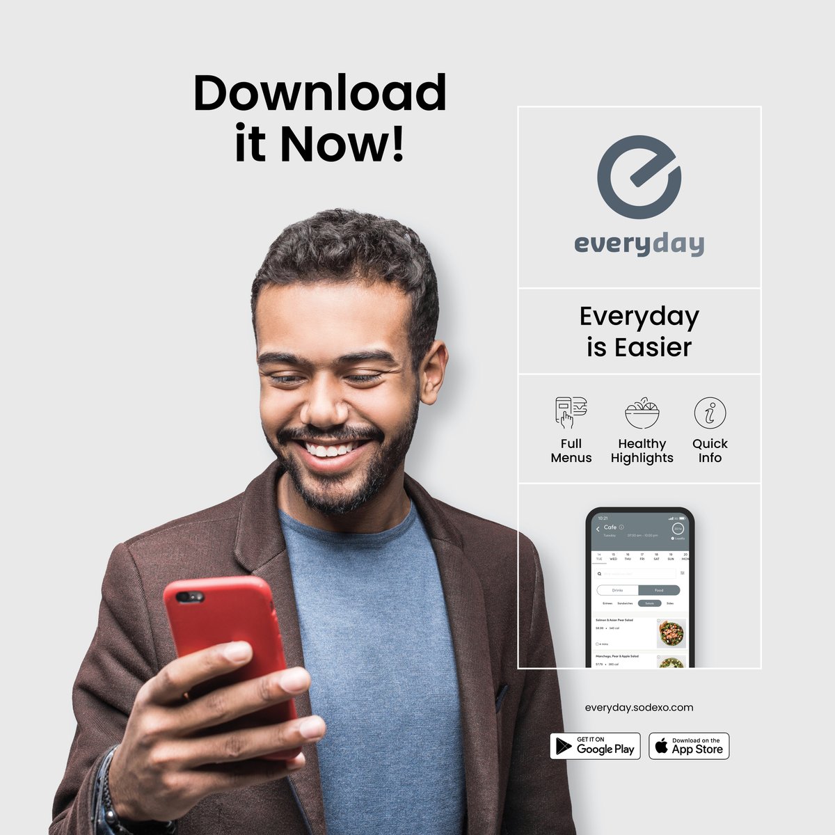 DrakeDining's tweet image. Make sure you download the Everyday app (link in the bio) so that you can access menus, nutrition and allergy information about everything that is served in Hubbell Dining Hall!