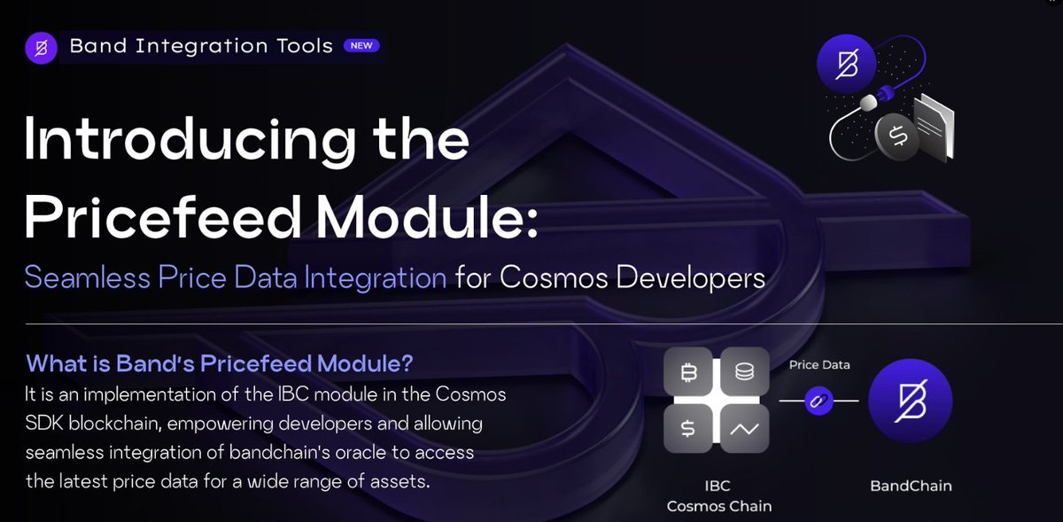 ustyianskyi's tweet photo. 🚀 Exciting News!
Introducing the revolutionary 'Pricefeed Module' for #Cosmos developers, enabling seamless access to and utilization of price data from the @BandProtocol.
Don't miss out on this game-changing solution! #Blockchain #PriceData https://t.co/YZRf10CEAK