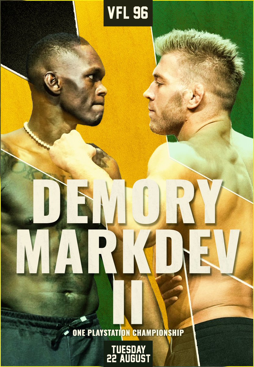 VFL 96: #DemoRy vs. <a href="/DeVFIFA_/">Mark</a> II - The Playstation Championship of the World 🏆

🕖 7pm UK Time for the Prelim Card!

🕙 10pm UK Time for the Main Card!

🎥 twitch.tv/gringo_afc (Live from 6:45pm UK Time) #VFL #UFC #ONE