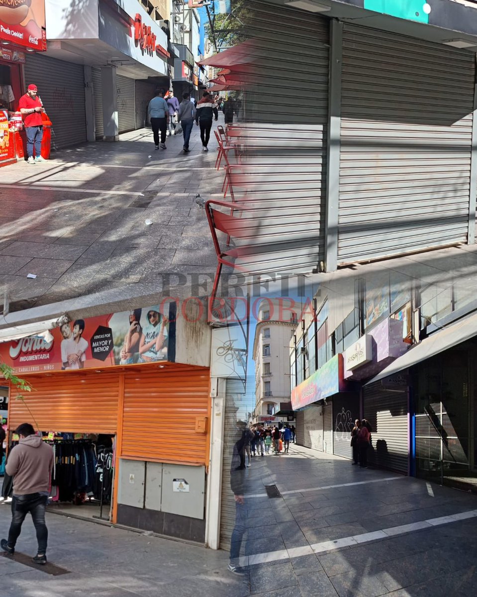 perfilcordoba's tweet photo. 🚨 #AHORA | Cierran varios comercios en la peatonal de #Córdoba por temor a robos y saqueos. https://t.co/1fZMC4vGii