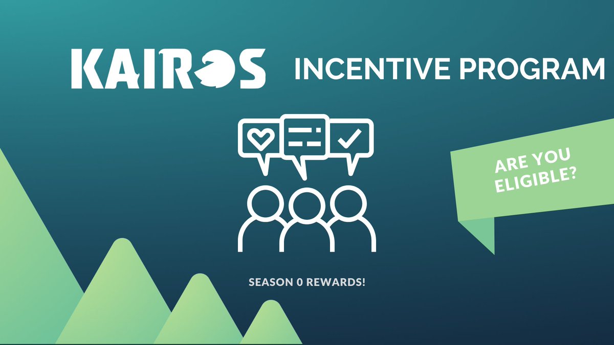 kairosloan's tweet photo. Kairos Incentive Program is now LIVE.

Here is how you can participate: https://t.co/Muuvf5hpq9