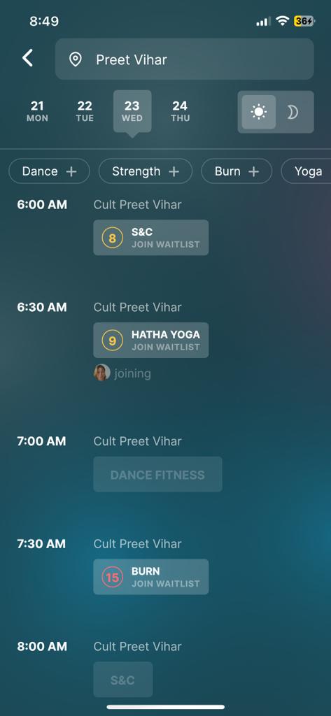 ChitraBelwal's tweet photo. No, really, tell me, how do I book the class @cultfitOfficial ?
The #UserExperience goes like this: Slots open at 10 pm, the app hangs, and by 10:02 you find most of the classes already booked. As the night passes, situation gets worse.

#WeAreCult #BeBetterEveryday #SaveCult https://t.co/uBzB3WGsQP