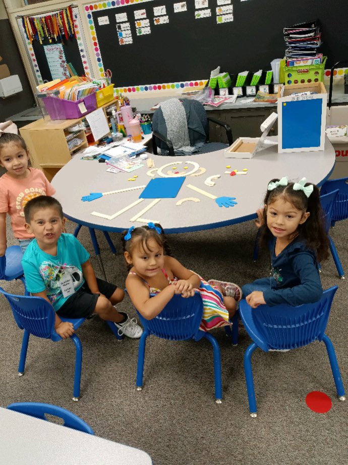 Tucker_Taught's tweet photo. Mat Man is awesome! Ms. Coutee is working with handwriting without tears making Mat Man with the kids and the students traced Mat Man in art station today! #matman @coutee_iman @ZavalaMagnet @ECISD_EarlyEd https://t.co/V9zbYtFgIZ