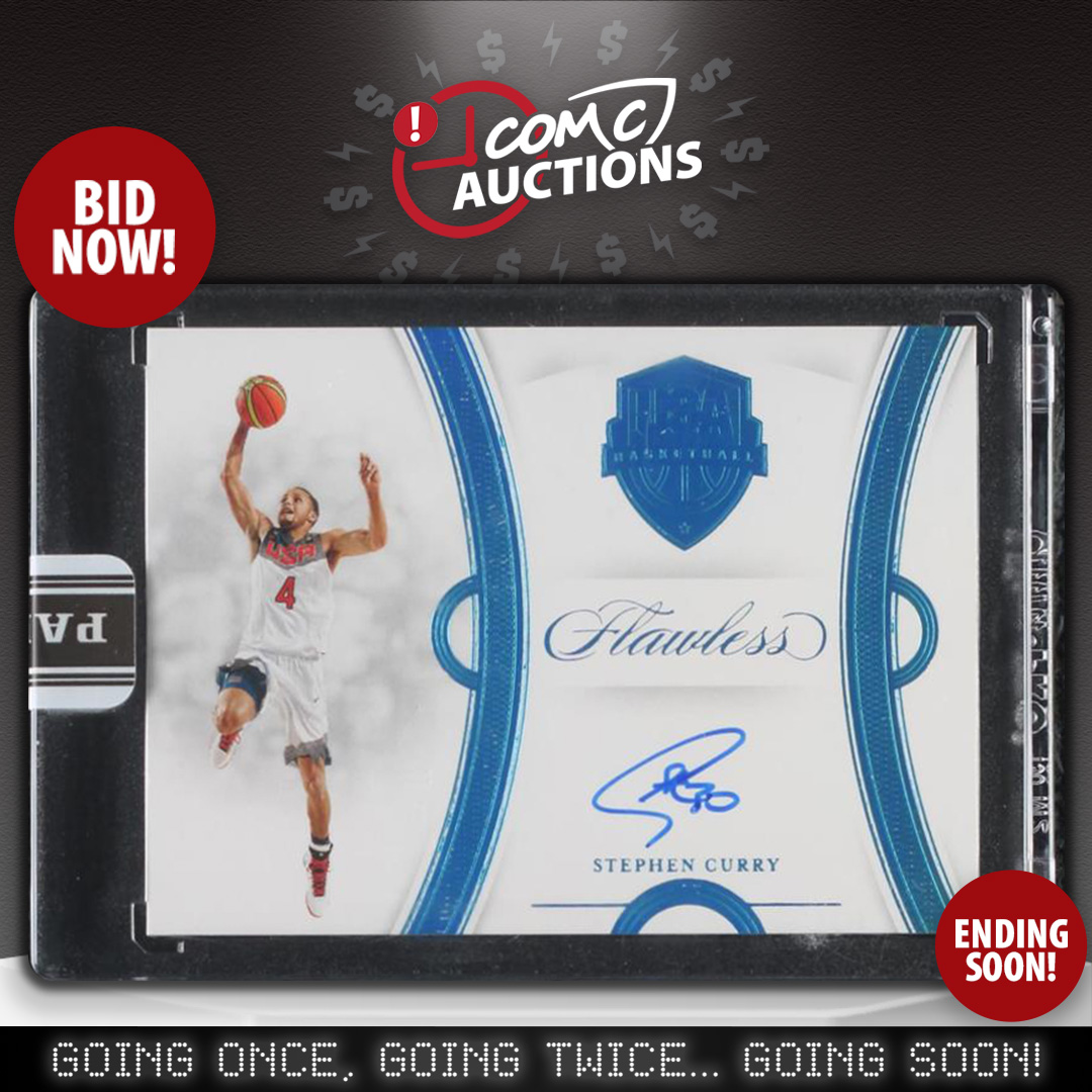 CheckOutMyCards's tweet photo. 🚨 Calling all basketball collectors! 🏀  You don't want to miss out on this 2019-20 Panini Flawless USA Basketball Black Box Autograph of Stephen Curry, numbered 1/1! 😍

Bid now, this card ends on Thursday! https://t.co/0QP7KszMj9

#COMCAuctions #StephenCurry https://t.co/lThJxzW03Q
