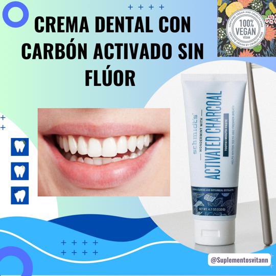 "¡Transforma tu sonrisa con nuestra crema dental de carbón activo sin fluor! Obtén una limpieza profunda y blanqueadora, sin comprometer tu salud. #SonrisaNatural #CuidadoBucal #CarbónActivo #SinFluor"