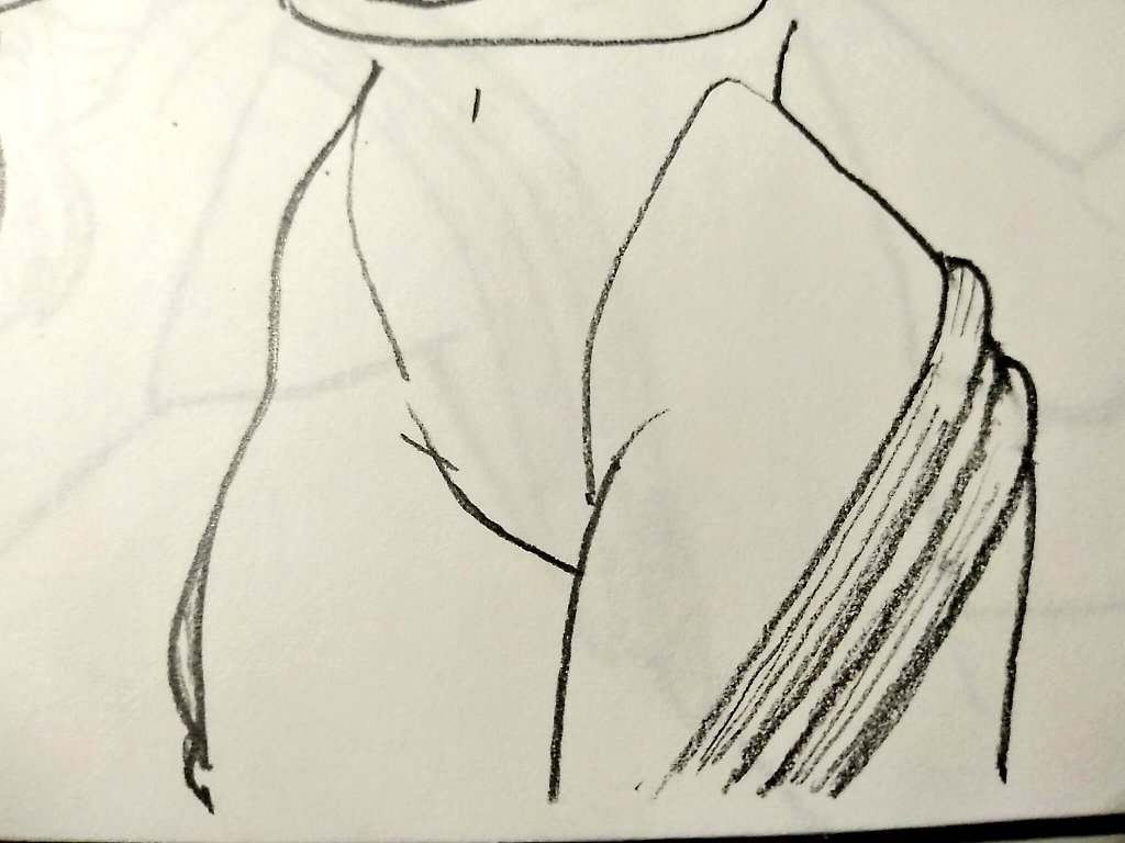 なんというかこう、必要最低限の線で見る側に脳内補完させて絵が完結するようなのが理想。

調子悪い時ほど線のキレがなくなり手数が増えていき無様な絵になる。 