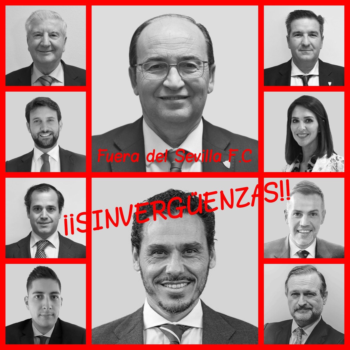 FUERA YA DEL <a href="/SevillaFC/">Sevilla Fútbol Club</a> !!!!
Estos personajes son el cáncer del Sevilla FC. No les duele el escudo, sólo les duele la cartera.
