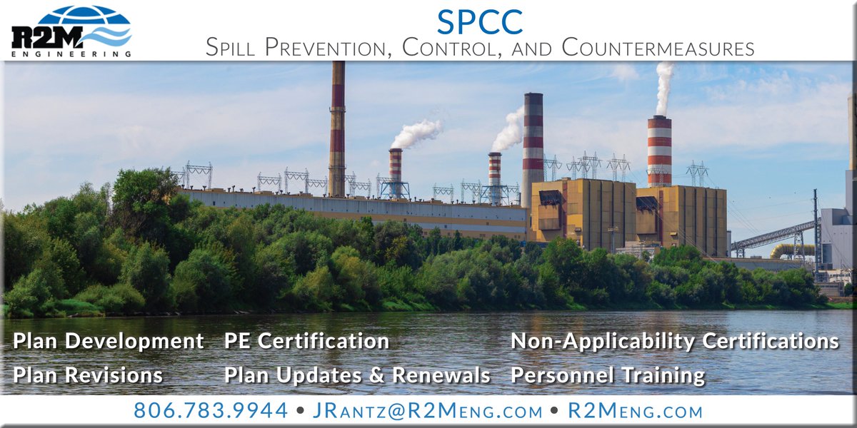R2Meng's tweet photo. At #R2MEngineering, our environmental professionals develop #SpillPreventionControlAndCountermeasurePlans to establish your facility’s preventive measures that contain oil spills and countermeasures to avoid the release of oil into navigable US waters. #R2M #SPCC #DBE #HUB https://t.co/K7OSkMDjgB