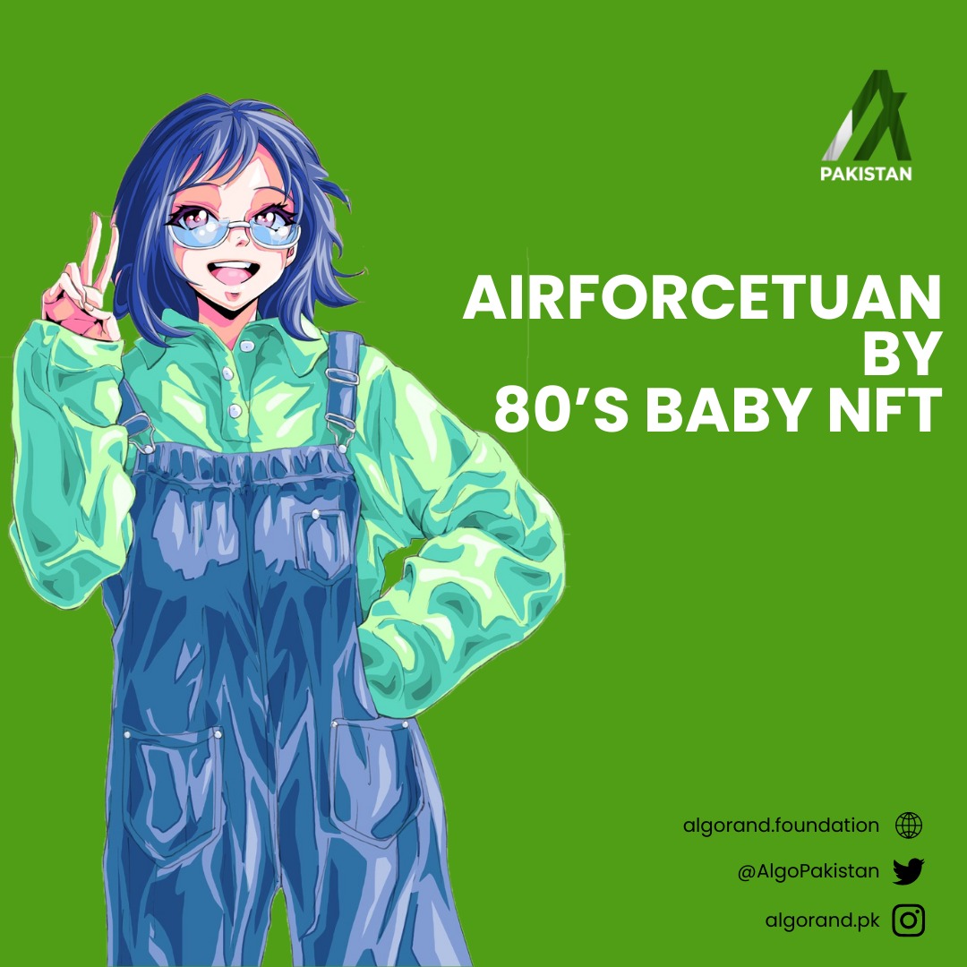 Algorand_Pak's tweet photo. Have a look at the @80sBabyNFT created by @airforcetuanNFT.
Isn't it beautiful?
#AlgoPak #Algorand #NFT #ALGOXNFT https://t.co/uoS9BBEL5T