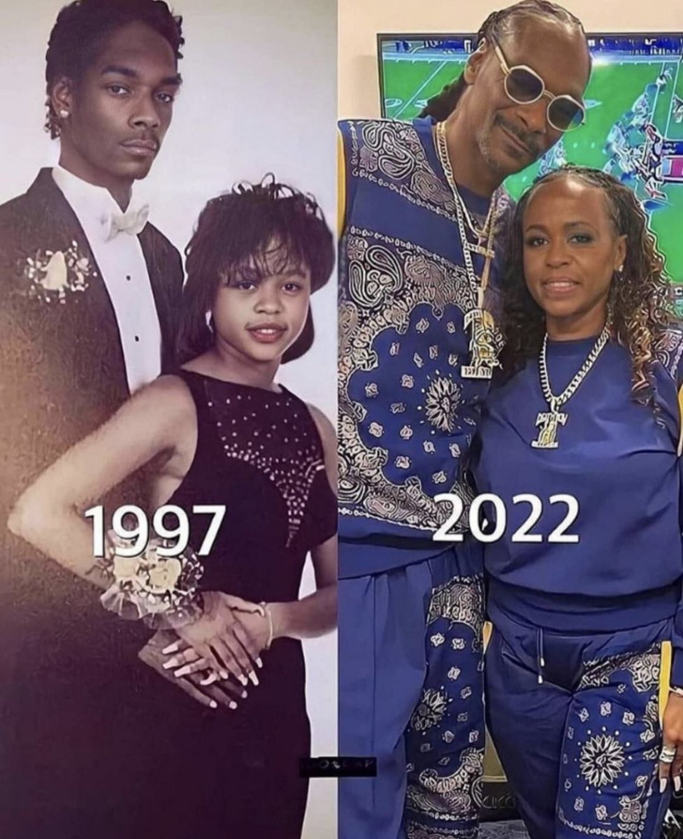 #SnoopDogg and his #wife #ShanteBroadus, 25 years later.