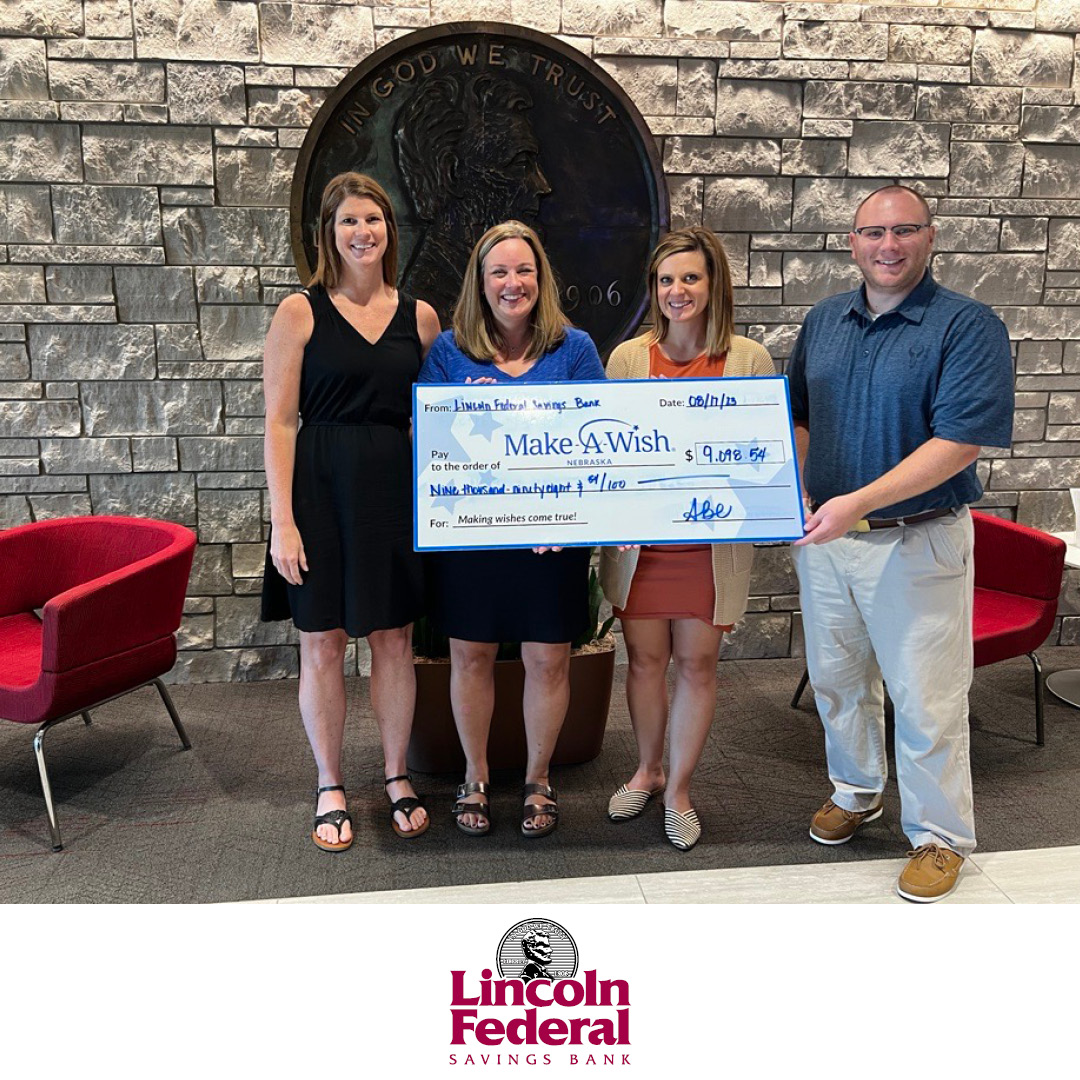 MakeAWishNE's tweet photo. Thank you to our friends at @LFSBank for hosting their 18th annual golf tournament and raising over $9,000 to help grant local wishes! On behalf of our staff and most importantly, our wish families, thank you for making wishes come true! 💙 https://t.co/zlnq77U2xP
