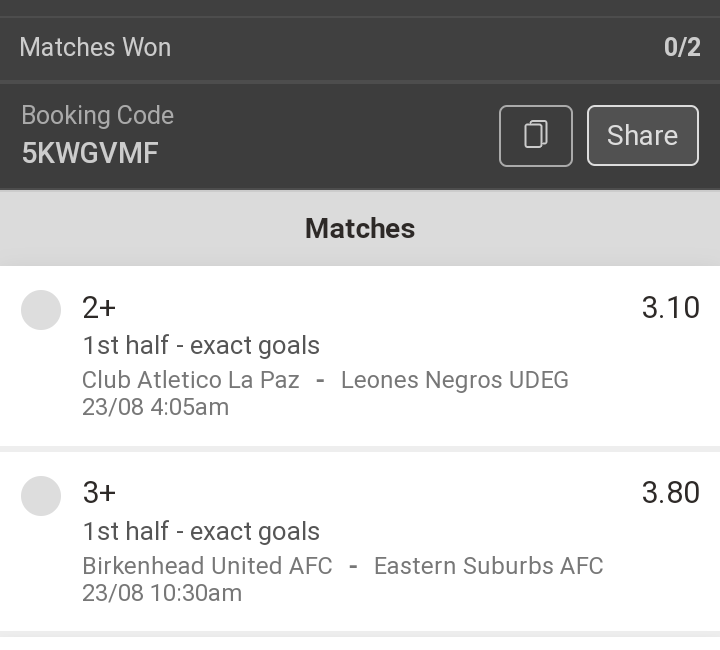 Ya Mwisho 🔥

11+ odds ✅✅
odibets.com/share/5KWGVMF