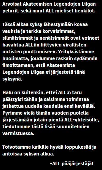 Akateeminen Legendojen Liiga tweet media