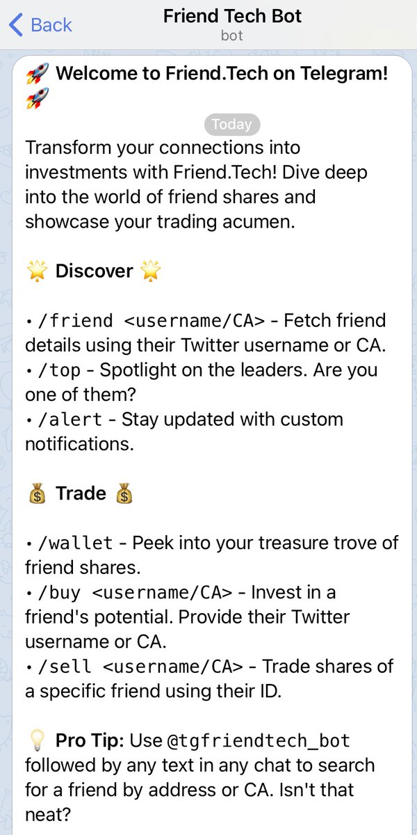 Friend_bot_tech's tweet image. #0xF Is proud to release its initial Telegram trading bot for @friendtech 

V1 is live and ready to use; 👇 

t.me/FriendTradeBot