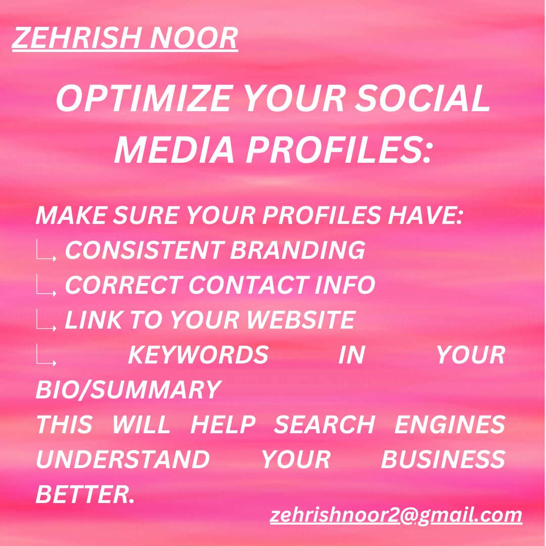 ZehrishNoor's tweet image. &quot;Unlocking Social Media Success: Your Ultimate Guide to Profile Optimization! 🚀 #SocialMediaSuccess #ProfileOptimization #DigitalBrandBoost&quot;