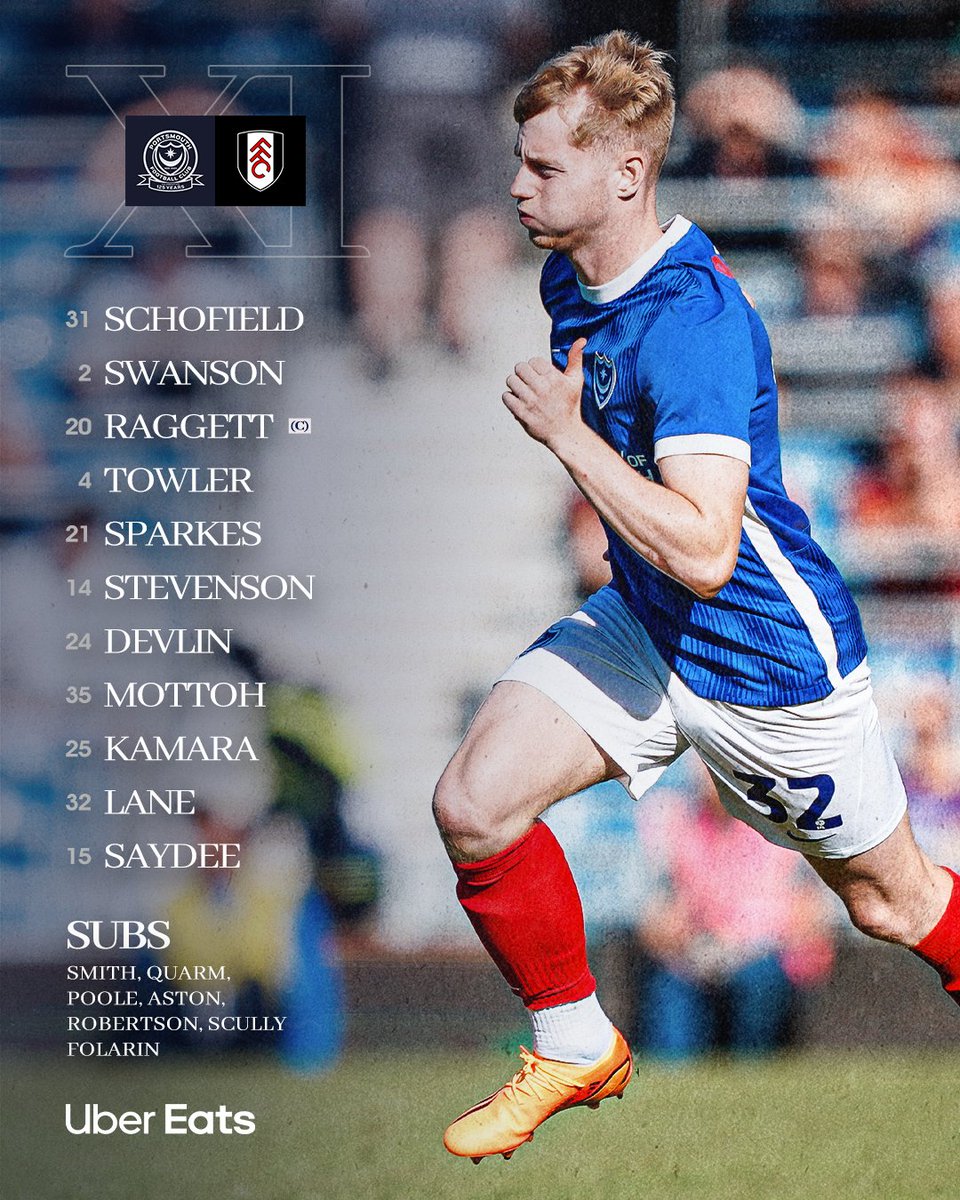 📋 Tonight's XI #Pompey