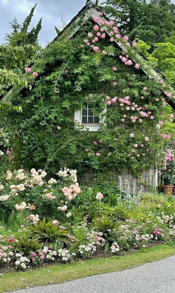 artindetails's tweet image. a home surrounded by flowers &amp;lt;3