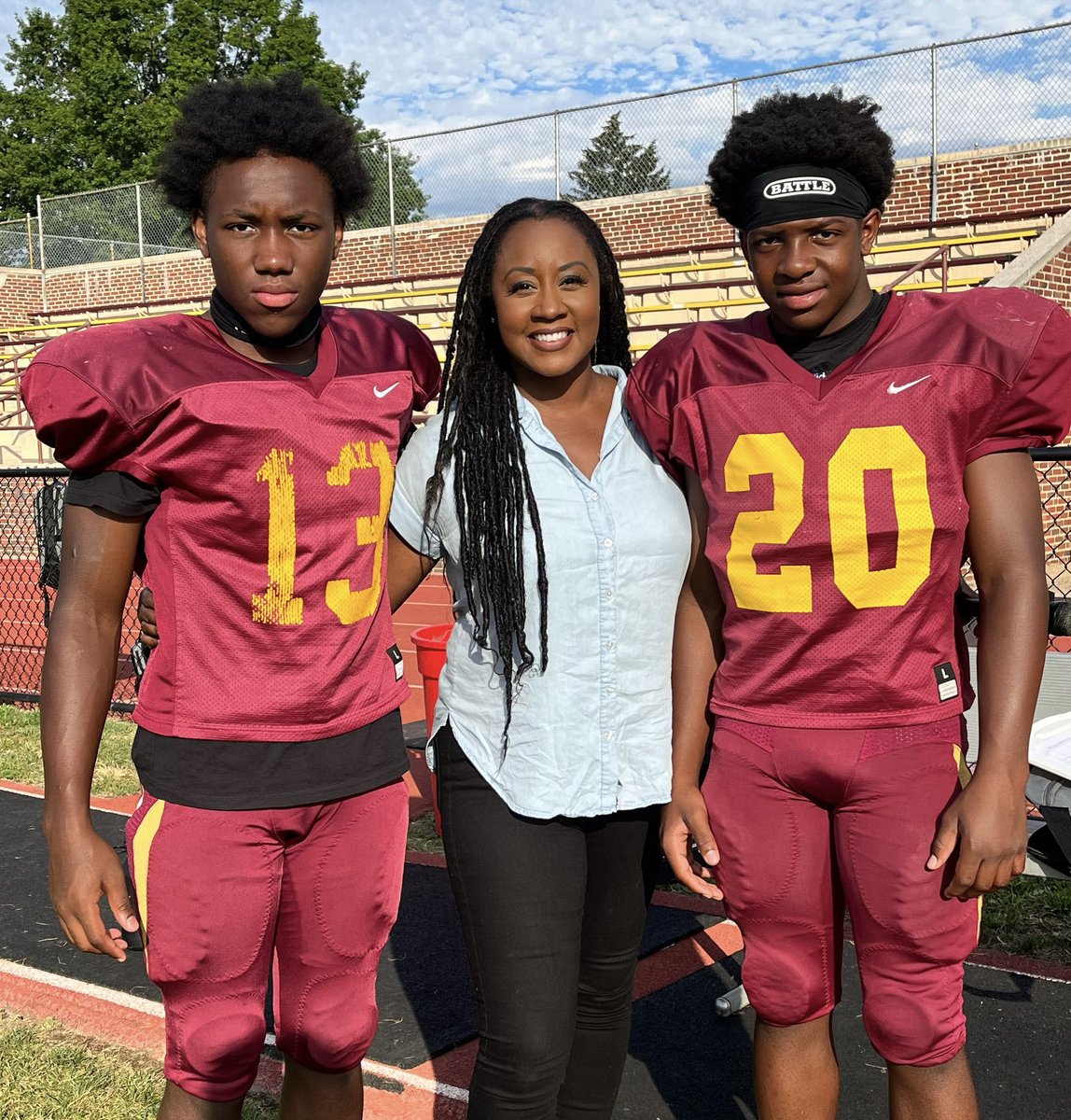NewsWakisha's tweet photo. Counting down the days to the start of high school football. The Matthews brothers are following in their big brother @haason7reddick footsteps. Can’t wait to share their story on this week’s Focusing on the Future. @CBSPhiladelphia https://t.co/cZNnZDamr7