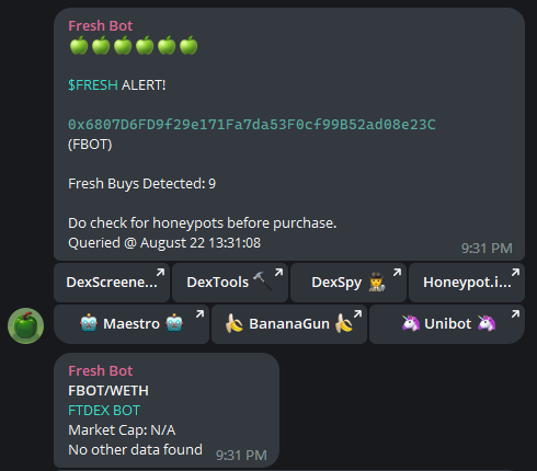 freshbotapp's tweet photo. A 18x for $FRESH holders on $FBOT.

We're catching things even when things are slow! https://t.co/PPdSFe1cBp