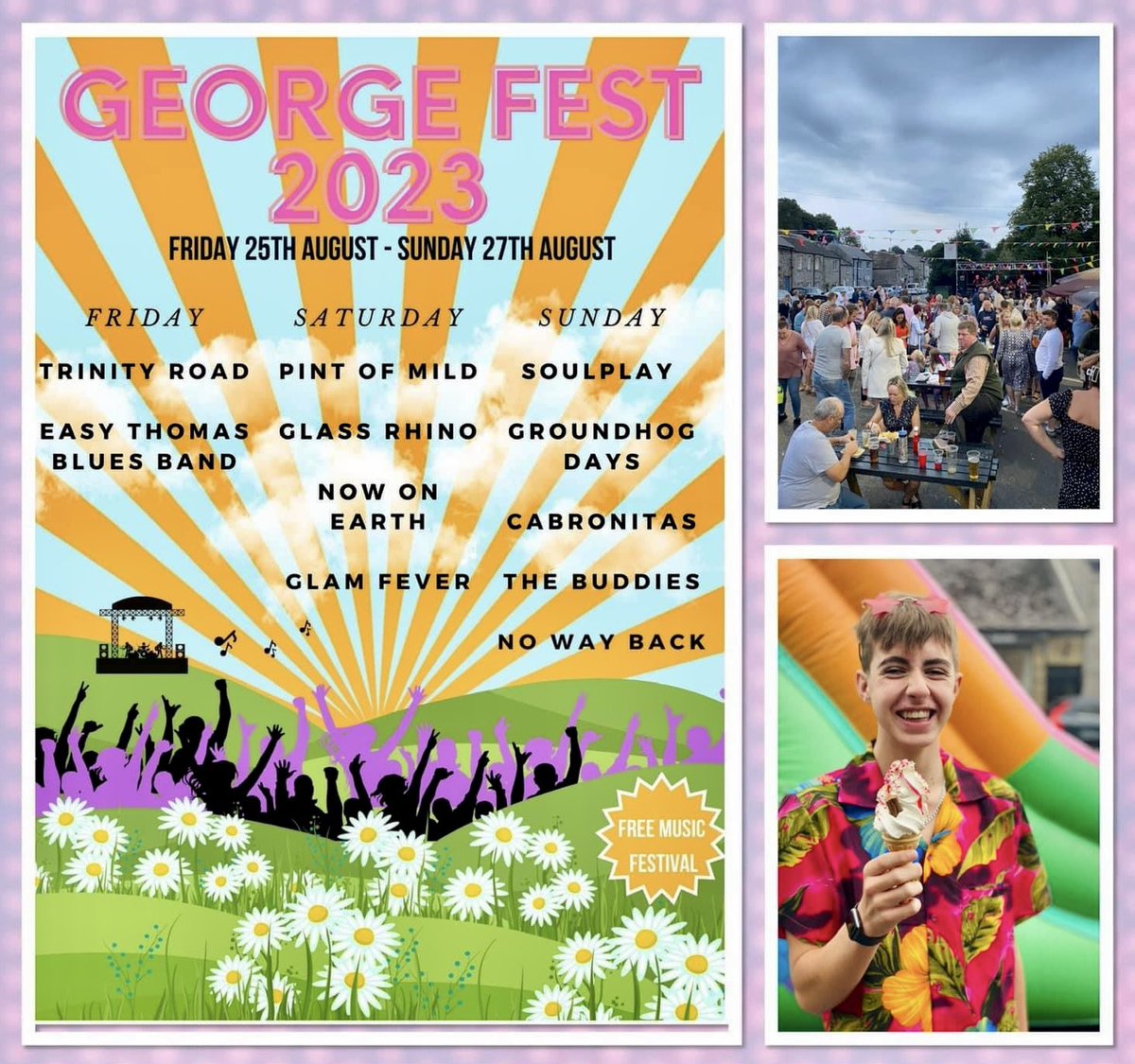 People of Derbyshire! Glam Fever are headlining at George Fest 2023 at The George Inn in beautiful Tideswell Nr Buxton. This Saturday at 9.00pm ⚡️#derbyshire #saturday #glamrock