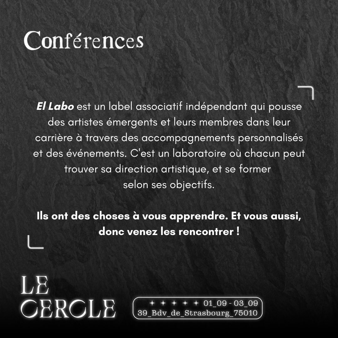 LaBoucleOff's tweet photo. ➰ INTERVENANT N°14 | Le Cercle

@el_labo16 🧪

🎟️ : https://t.co/Xl93gpArFb https://t.co/HFFNw7r6Oc