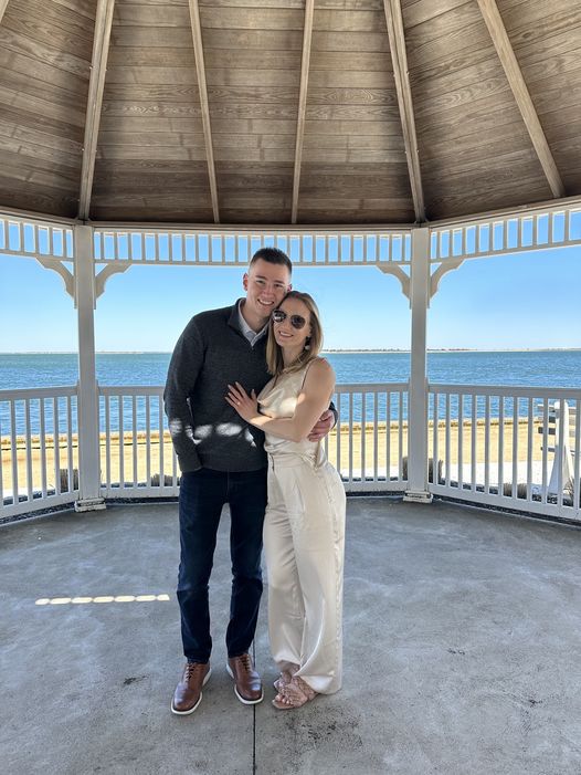 RiderUAlumni's tweet photo. Congratulations to Brittany Morton ‘18 ‘19 &amp; Glen Rokicki ‘18 on their recent engagement! Brittany &amp; Glen met at Rider &amp; got engaged on Long Beach Island NJ at the Barnegat Lighthouse. Another Rider Romance!! ❤️ https://t.co/ebBFQJgJzZ