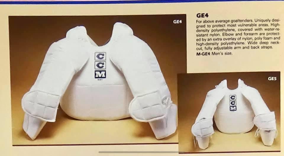 In 1988 CCM marketed their top of the line chest protector as “for above average goaltenders”. 

#vintagegoalie #ccm #goaliegear #hockey