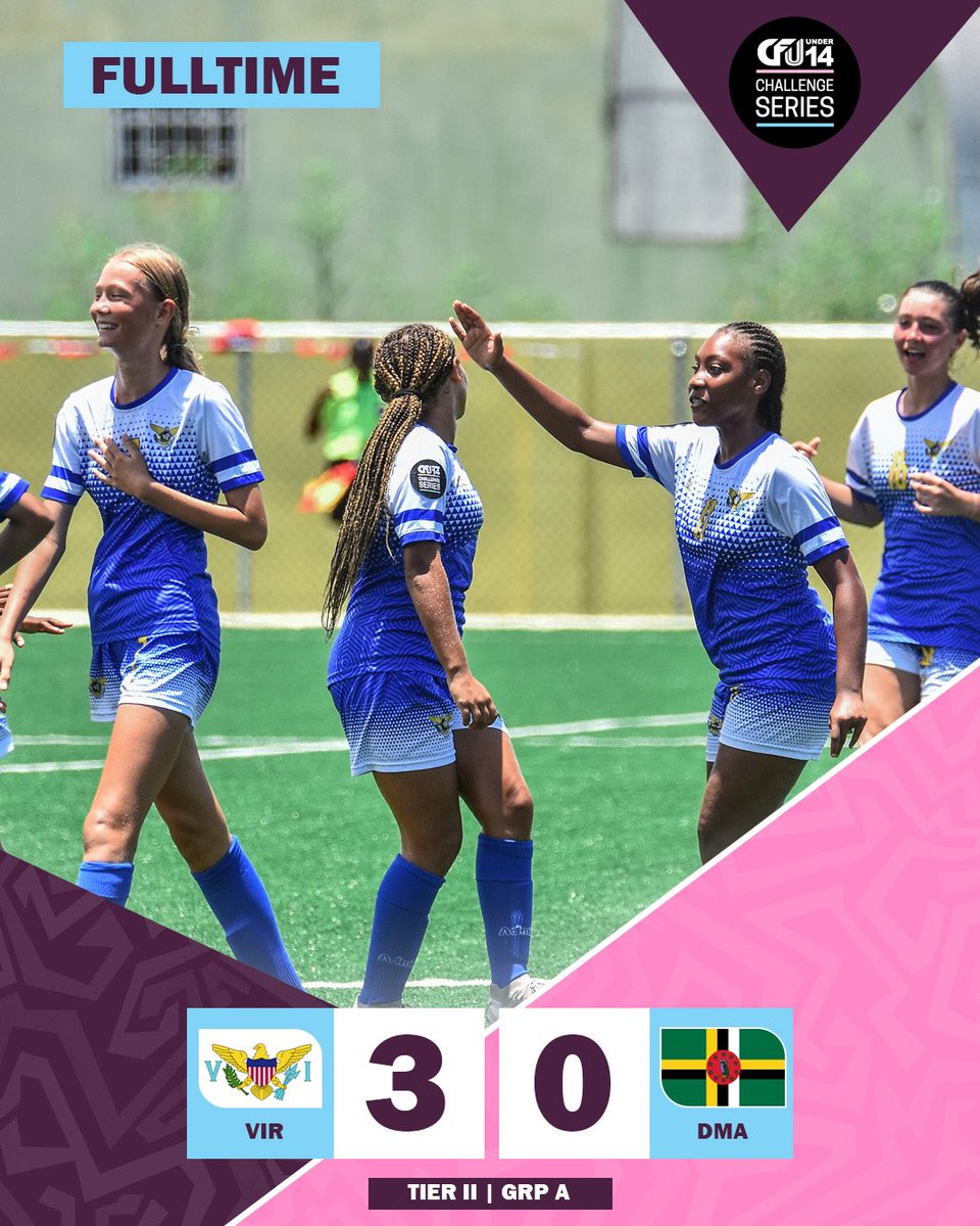 CFUOfficial's tweet photo. FULL-TIME
VIR 3-0 DMA
#cfufootball #caribbeanfootball #thefuturestartsnow #girlsplayfootball https://t.co/Phd4uPG5zq