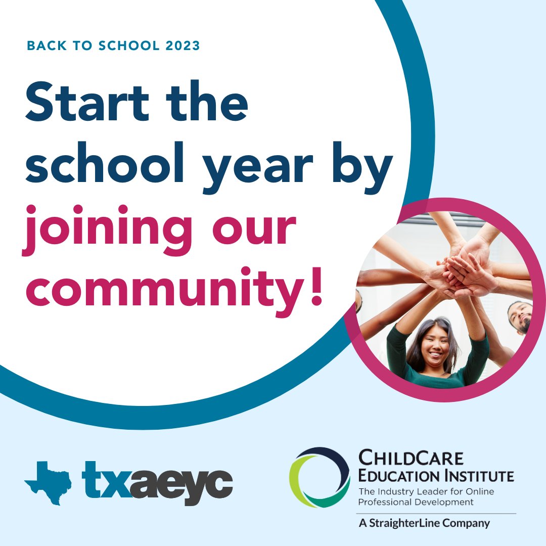 Prioritize your professional learning this year by joining our community of nearly 3,000 early childhood professionals! As a member of TXAEYC, you will receive exclusive discounts and resources from our partners like @CCEIonline. Learn more at buff.ly/3EaiaZv
