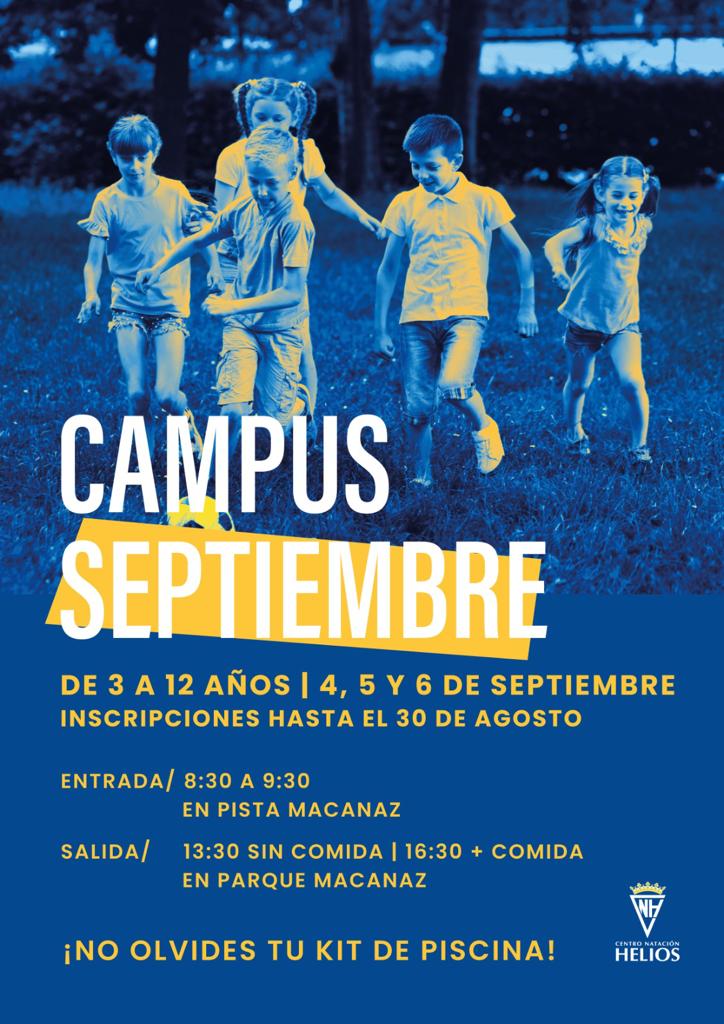 chiquihelios's tweet photo. CAMPUS SEPTIEMBRE
Pasa en nuestro campus los últimos coletazos de verano antes de empezar el cole.
No te lo pierdas.
📆 4, 5 y 6 de septiembre
⏰ 8:30-13:30 sin comida y 16:30 con comida
🏊‍♂️ Trae el kit de piscina en tu mochila
✍️ Apúntate en nuestra oficina virtual. 😉
 @cnhelios https://t.co/DWiaRJyAUb