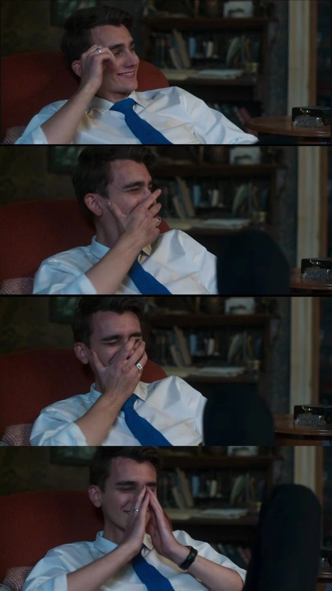 Angielockwood_'s tweet photo. Lucy described him as the mega watt smile, and she's ain't lying. Even when he was covering his face, I still can see that "mega watt smile" 
#SaveLockwoodandCo #TheEmptyGrave https://t.co/LEhAdUYrJd