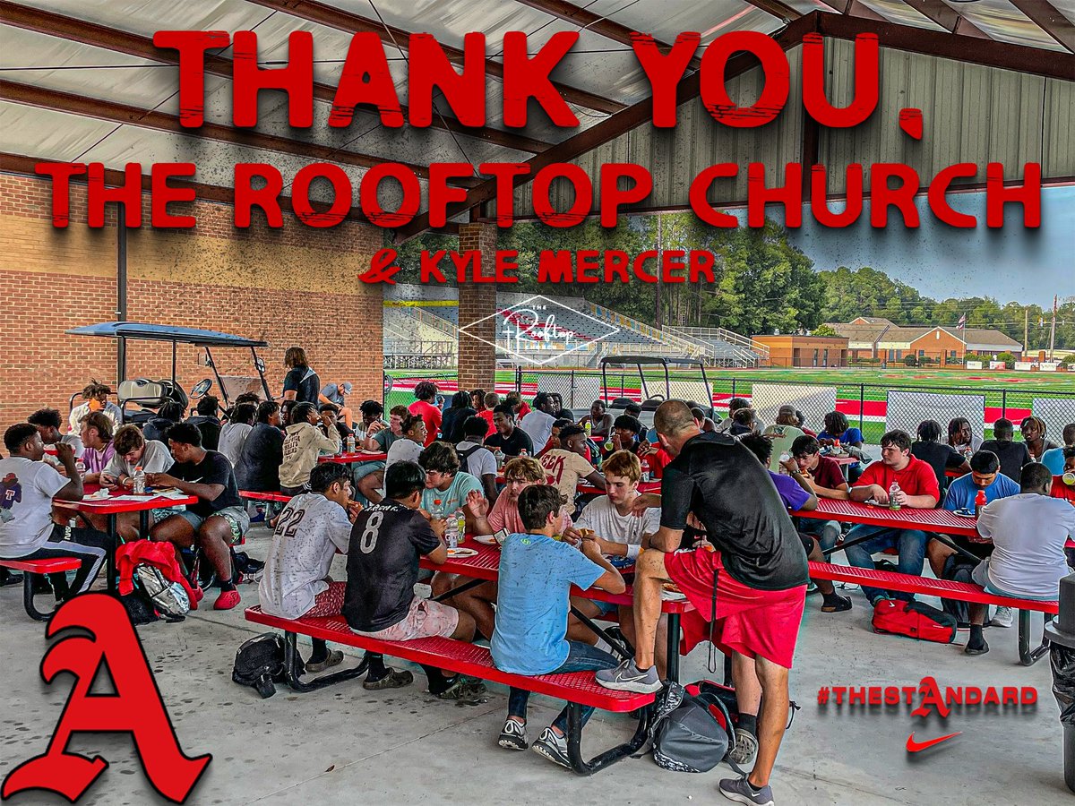 Want to give a HUGE THANK YOU to The Rooftop Church & Kyle Mercer for feeding the team a post practice meal!! #TheStAndard