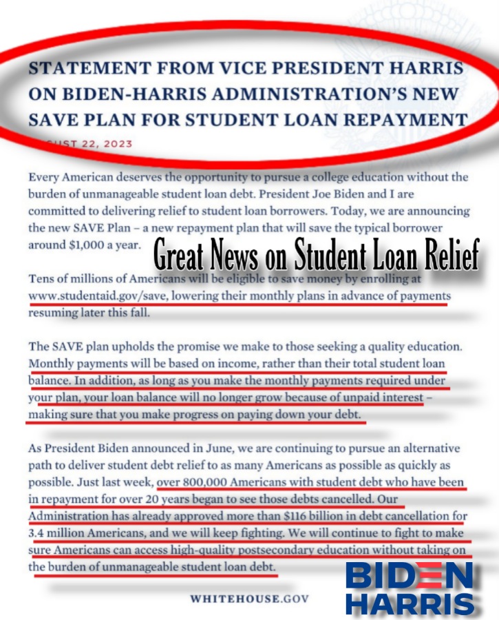 EllaVotes4Dems's tweet photo. The Biden-Harris Administration is continuing to find ways to provide #studentloans relief after the #Conservative6 deemed it, Just too Much Money, blocking the original program. Please read those they've they've already forgiven & apply for savings at https://t.co/jxRej9Rw1t ๐ https://t.co/bJCIGLdD8m
