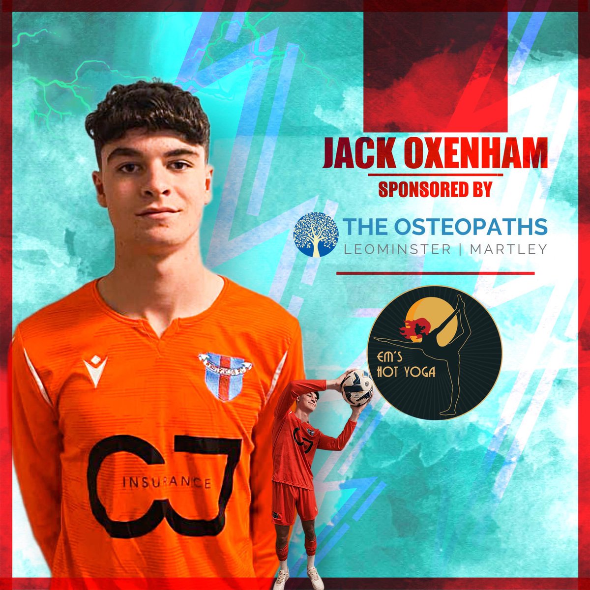Got to say a huge thanks to <a href="/JackOxenham5/">Jack Oxenham</a> sponsors for the season <a href="/LeominsterOsteo/">LeominsterOsteopaths</a> &amp; Em’s Hot Yoga #FieldsTogether🟣🔵