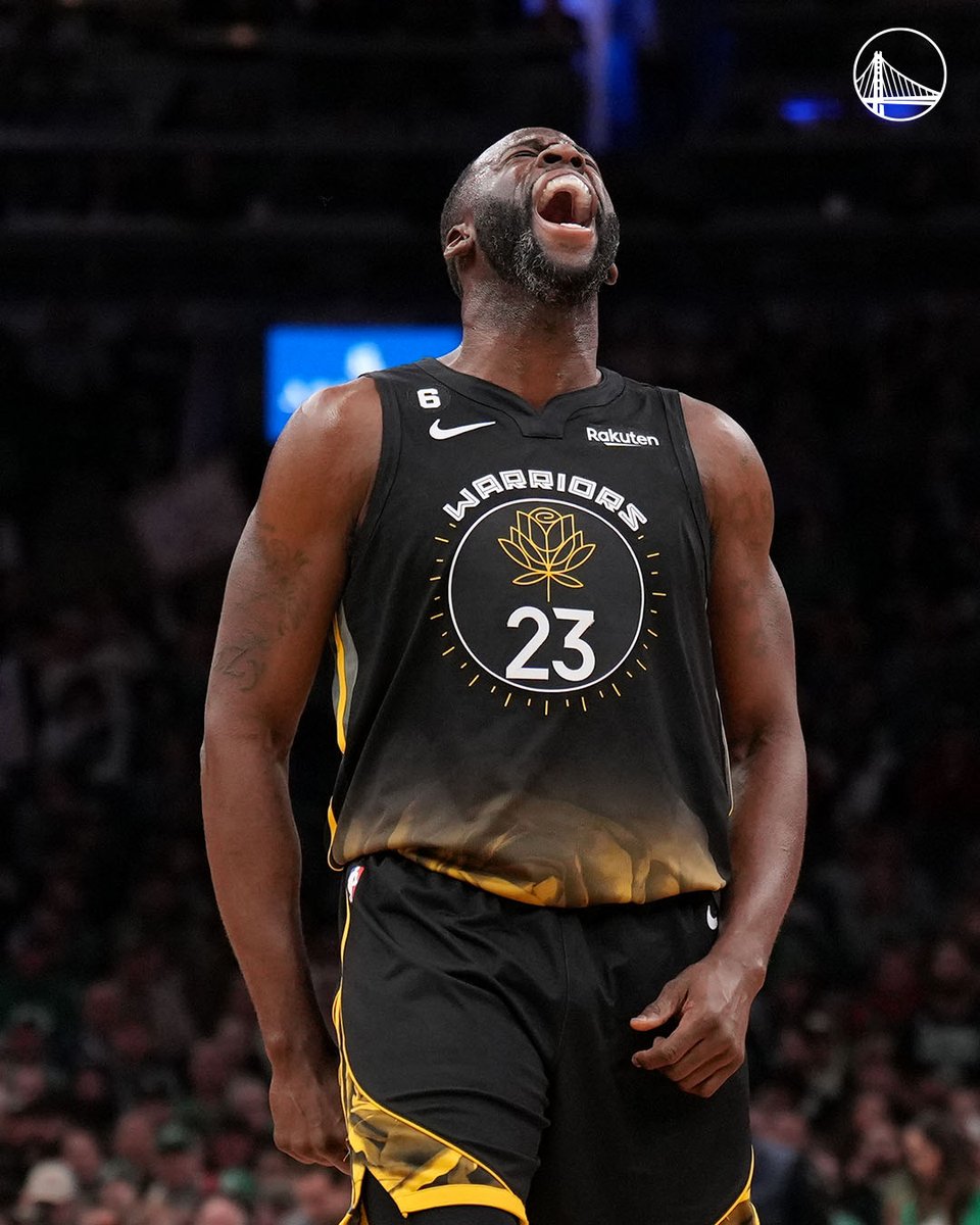 warriors's tweet photo. Draymond Green is one of four players in NBA Playoff history to rank in the top 25 all-time in assists, blocks and steals.

#DubsDefenseWeek https://t.co/FJSC4kMa9o