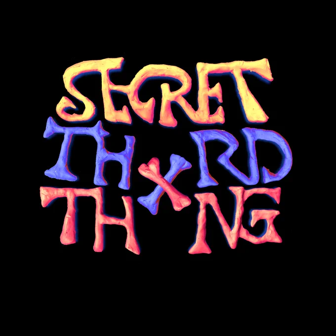 toying w turning the clay letters i did for a  animation into a lil design that i might print for shirts?? 