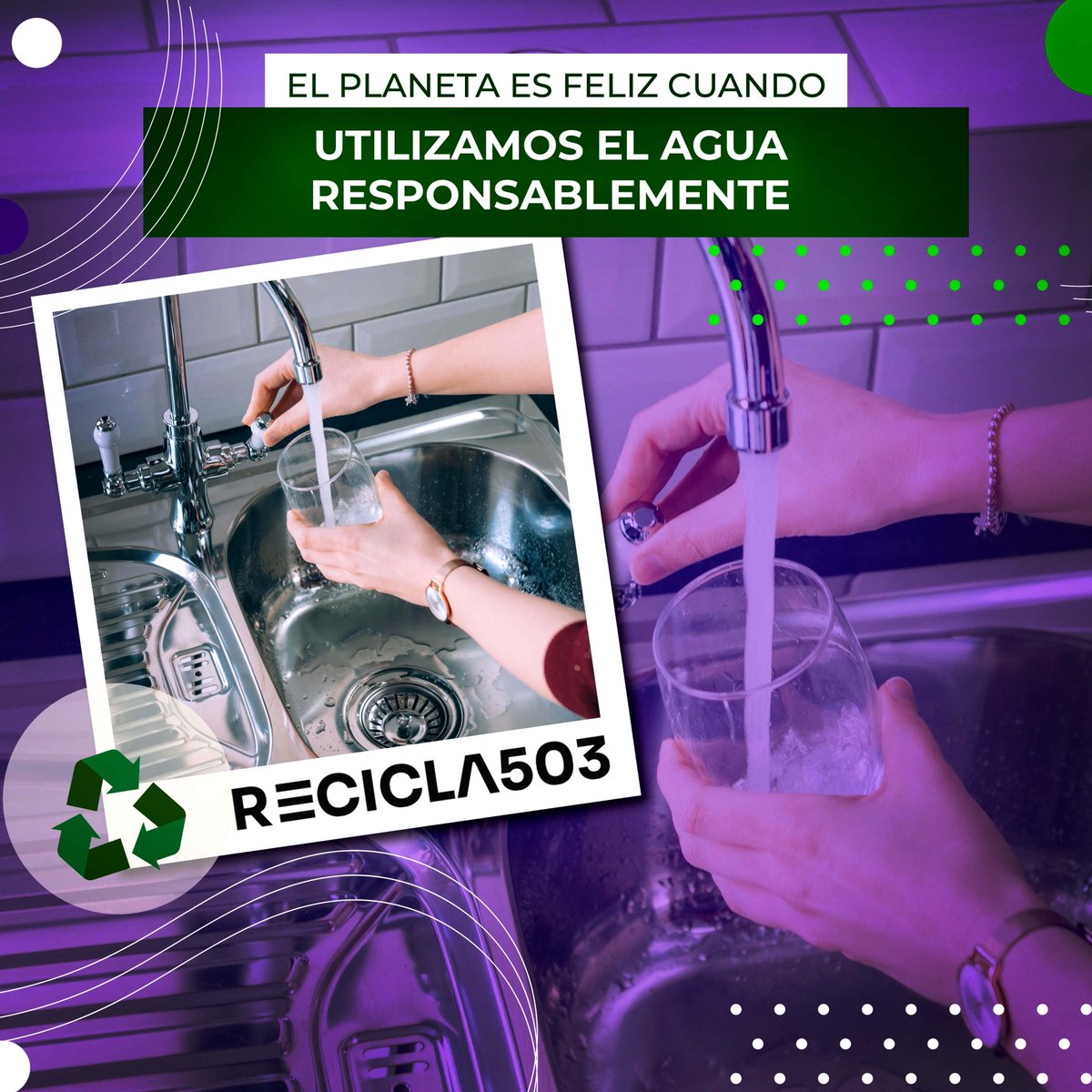 El planeta es feliz, cuando hacemos buenas acciones como AHORRAR AGUA 💧💙. Cuidemos juntos los recursos naturales🌎 🙌🏼.