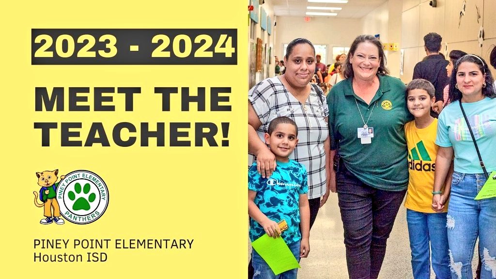 Panthers are going for the GOLD! 🏆Watch our "Meet the Teacher" youtu.be/leumKEvj6UU
We are very excited to see our community of amazing families, students, teachers &amp; staff get together again, preparing for a very successful 2023-2024 school year <a href="/PineyElem/">Piney Point-old site, not updated</a> <a href="/HoustonISD/">Houston ISD</a>