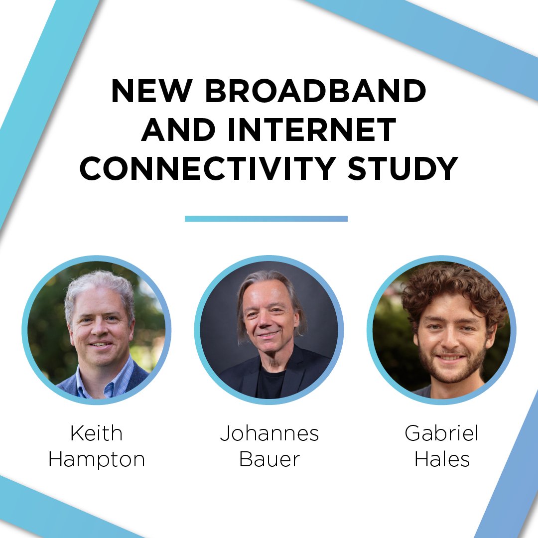 MSU ComArtSci (@msucomartsci) on Twitter photo A new study from researchers <a href="/michiganstateu/">MSU</a> shows one in three, or 32.5%, of rural students in Michigan still lack adequate, fast broadband home internet.
Read the story ➡️ spr.ly/6016PWads
<a href="/jm_bauer/">Johannes M. Bauer</a>, <a href="/mysocnet/">Keith N Hampton</a>, <a href="/GabeHales/">Gabriel Hales</a>, <a href="/MediaInfoMSU/">Media & Information</a>, <a href="/QuelloCenter/">Quello Center</a>
#ComArtSci A new study from researchers <a href="/michiganstateu/">MSU</a> shows one in three, or 32.5%, of rural students in Michigan still lack adequate, fast broadband home internet.
Read the story ➡️ spr.ly/6016PWads
<a href="/jm_bauer/">Johannes M. Bauer</a>, <a href="/mysocnet/">Keith N Hampton</a>, <a href="/GabeHales/">Gabriel Hales</a>, <a href="/MediaInfoMSU/">Media & Information</a>, <a href="/QuelloCenter/">Quello Center</a>
#ComArtSci