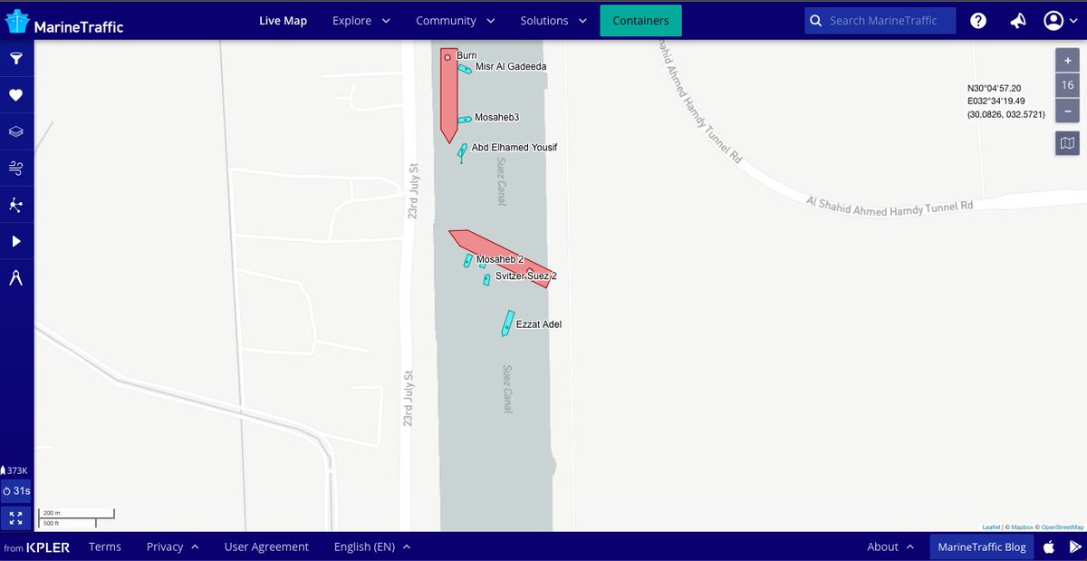 BREAKING: SUEZ TANKER CRASH MarineTraffic has received eye-witness report from the #SuezCanal that 2 tankers have collided. The reported incident involves the Burri, a Cayman island tanker, and the BW Lesmes, a Singapore flagged LNG tanker. Track live on MarineTraffic.com