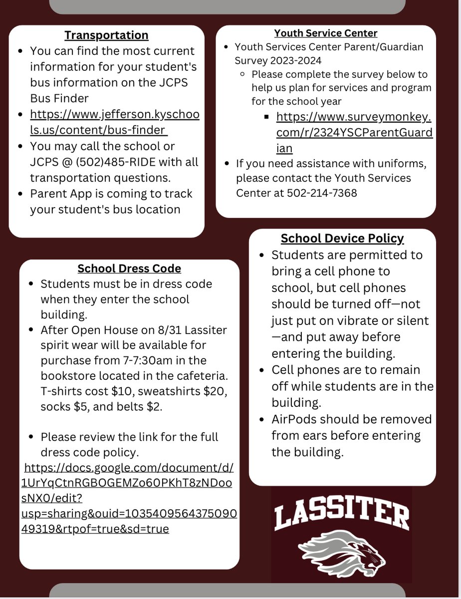 Check out what is happening at Lassiter! #EveryInteractionMatters #RockandRoar
