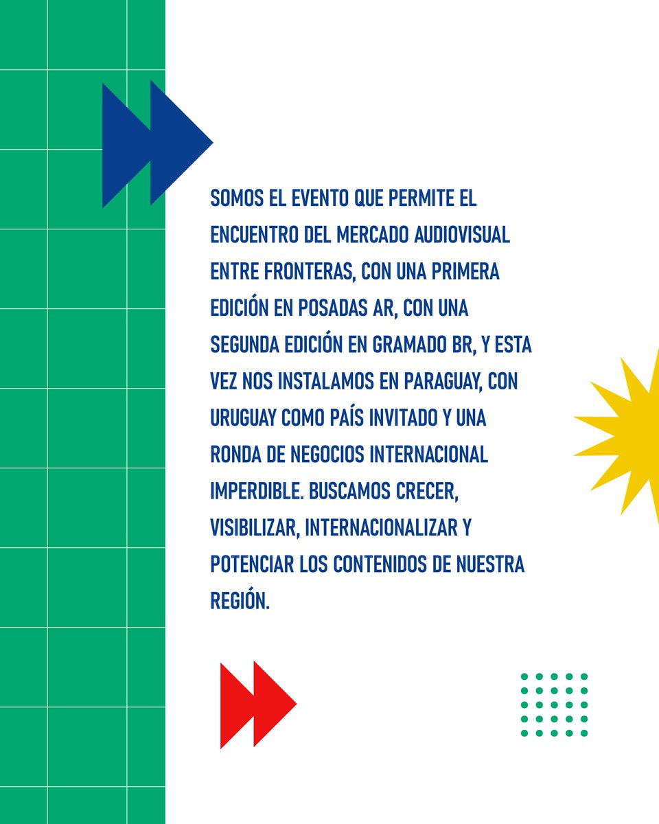 ¡CREAmos una unión EntreFronteras, para vos! 🤝🤩❤️ ¿Tenés ganas de explorar nuevas fronteras de la innovación, arte y creatividad en un solo lugar?
📆 31 agosto, 1 y 2 de septiembre.
📍Manzana de la Rivera - Asunción.