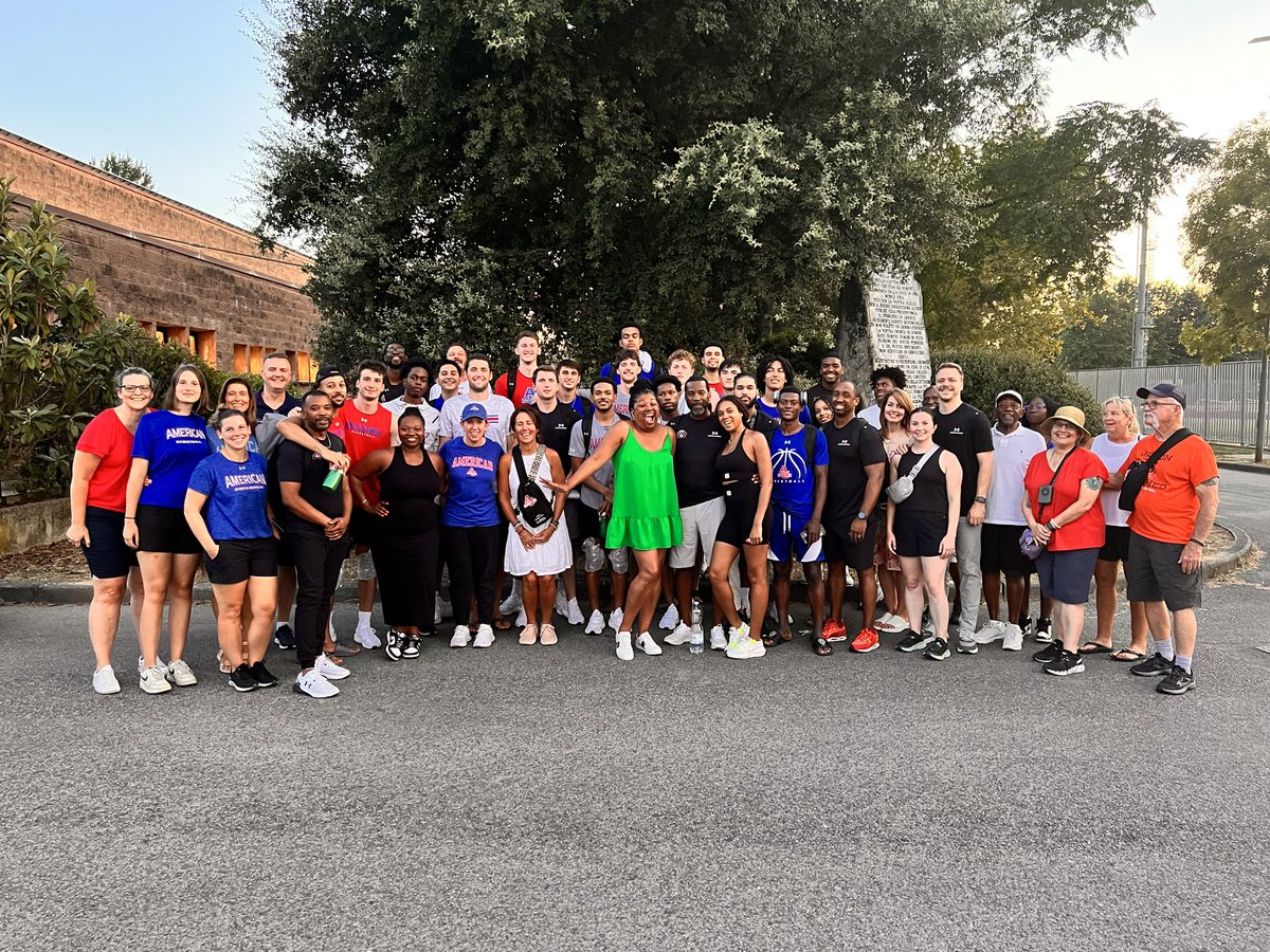 American U. Men's Basketball (@au_mbasketball) on Twitter photo Got an 85-51 win on the final day in front of our wonderful families and friends who were here.
The high scorer was our resident Italian <a href="/LorenzoDonadio3/">Lorenzo Donadio</a> with 16 points! Freshman <a href="/mmayock2/">Matt Mayock</a> scored 13, freshman <a href="/gibraltarc1/">Gibraltar Coleman</a> had 12 and <a href="/RealJermaineBW/">Jermaine Ballisager Webb</a> added 10.
#EaglesInItaly 🇮🇹 Got an 85-51 win on the final day in front of our wonderful families and friends who were here.
The high scorer was our resident Italian <a href="/LorenzoDonadio3/">Lorenzo Donadio</a> with 16 points! Freshman <a href="/mmayock2/">Matt Mayock</a> scored 13, freshman <a href="/gibraltarc1/">Gibraltar Coleman</a> had 12 and <a href="/RealJermaineBW/">Jermaine Ballisager Webb</a> added 10.
#EaglesInItaly 🇮🇹