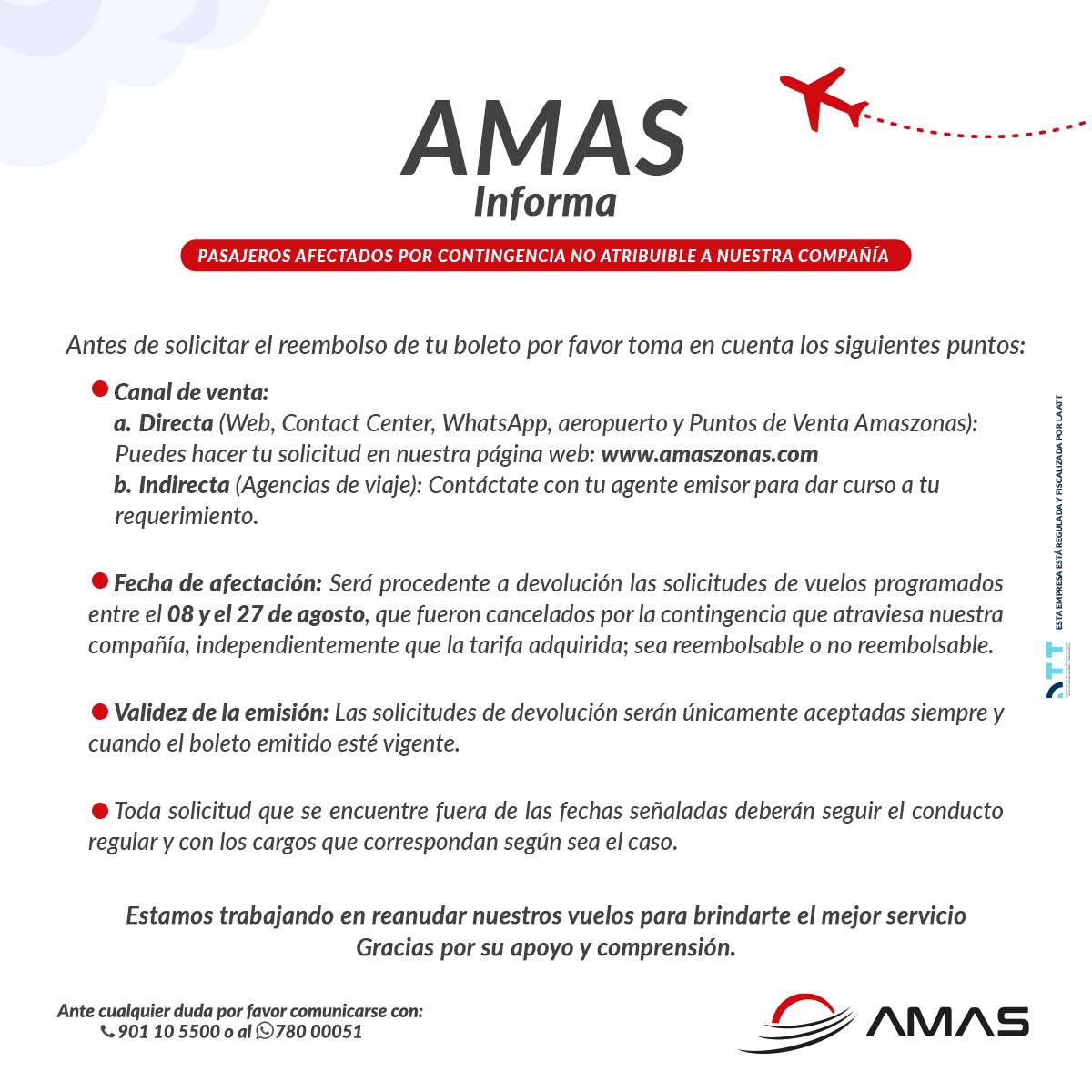 amas_aerolinea's tweet photo. #AmasInforma ✈ https://t.co/osOM7zCOeZ