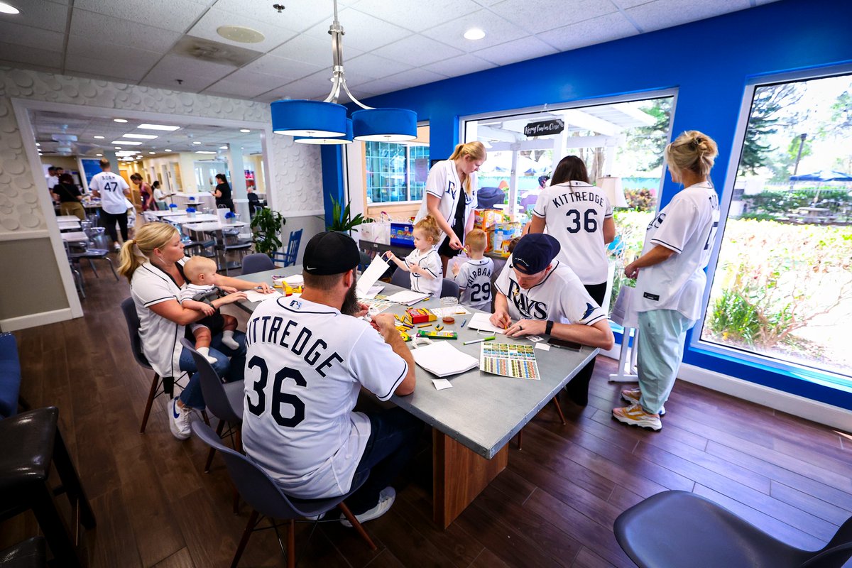 RaysBaseball's tweet photo. Several Rays players and their families had a great day making snack kits and serving lunch for the families at our local Ronald McDonald House. https://t.co/Cofo02cdlY