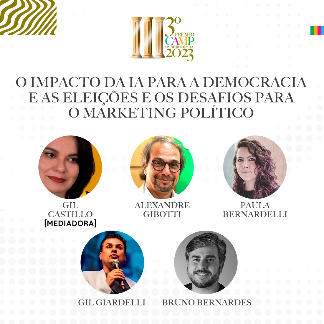 Amanhã, às 17h terei a honra de mediar esse grupo de feras. Será antes da apresentação dos ganhadores do 3º Prêmio <a href="/CAMP_bra/">CAMP Brasil</a>  da Democracia, durante a programação do super evento <a href="/digitalksof/">Digitalks</a>  Expo. Ainda dá tempo de se inscrever: digitalks.com.br/expo/