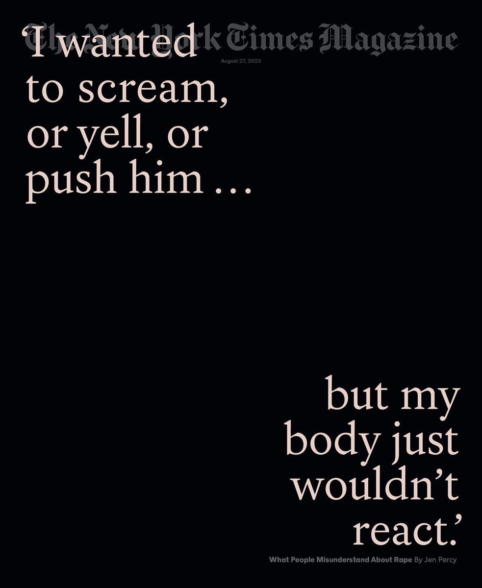 titelseiten's tweet image. Das @NYTmag mit einem wichtigen Thema: „What People Misunderstand About Rape“ nytimes.com/2023/08/22/mag…