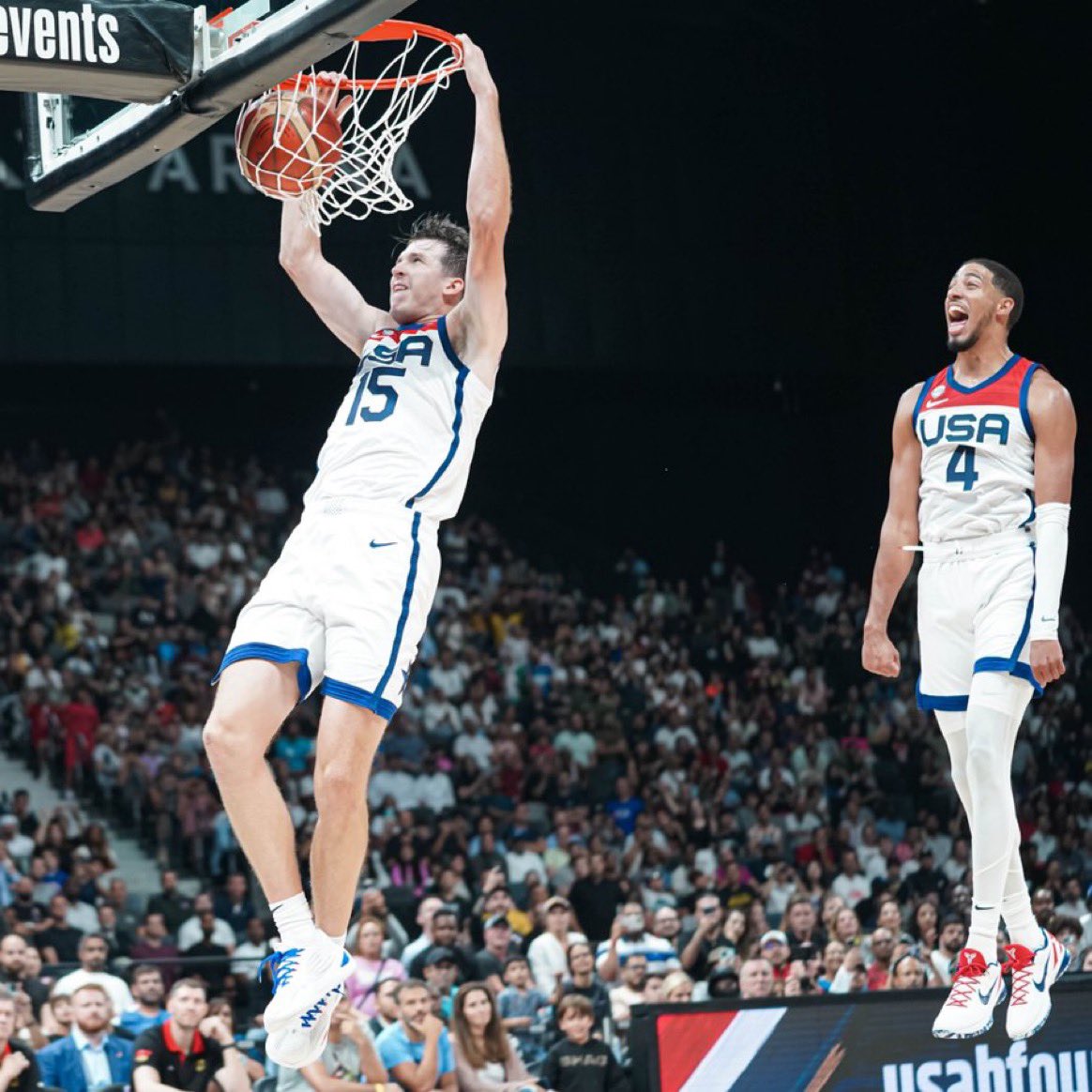 filmandtvjake's tweet photo. RUMOR: Austin Reaves has been “selling the perks of being a Laker” to his Team USA teammates including Mikal Bridges, Tyrese Haliburton, and Anthony Edwards 👀 https://t.co/DIAJYOWWcd