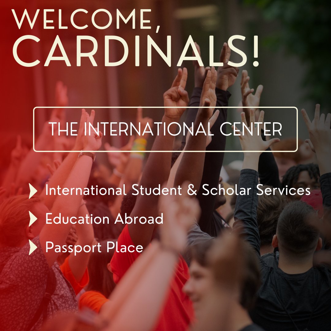 UofLIntlCenter's tweet photo. Welcome to UofL, New Cards! And welcome back to all returning Cardinals!🥳

We thought this would be a good time to remind ya’ll what we do here at the International Center! Swipe to see the different services we provide for students!

Happy Fall Semester!! #GoCards #UofL https://t.co/lLhClsEPNy